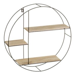 Scaffale da parete rotondo, stile moderno, 3 livelli 53 X 12X 53CM