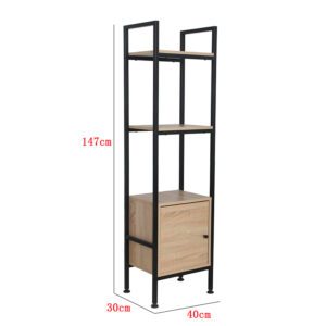 Libreria HAMILTON 2 mensole + 1 anta 40x30x147cm