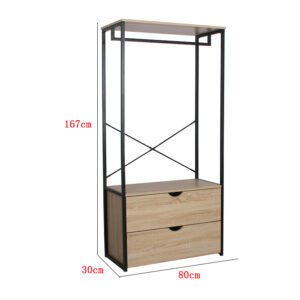 Appendiabiti Hamilton con 2 Cassetti 80x30x167 cm