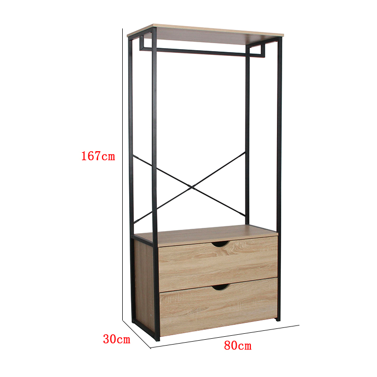 Appendiabiti Hamilton con 2 Cassetti 80x30x167 cm