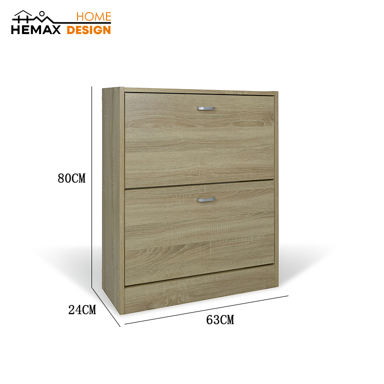 Scarpiera Salvaspazio 2 Cassetti,2 colori disponibili 63x24x80 cm