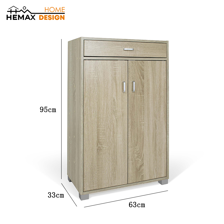 Scarpiera Salvaspazio con 1 Cassetto 5 Ripiani 2 Colori disponibili 63x33x95 cm