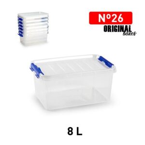 Scatola multiuso 8L con coperchio senza maniglia TRASPARENTE