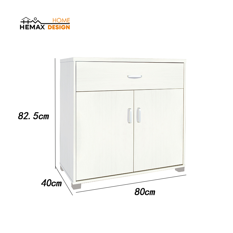 Mobile multiuso bianco caldo con 1 cassetto e 2 ante – ideale per ingresso, soggiorno e camera da letto (80x40x82.5 cm)