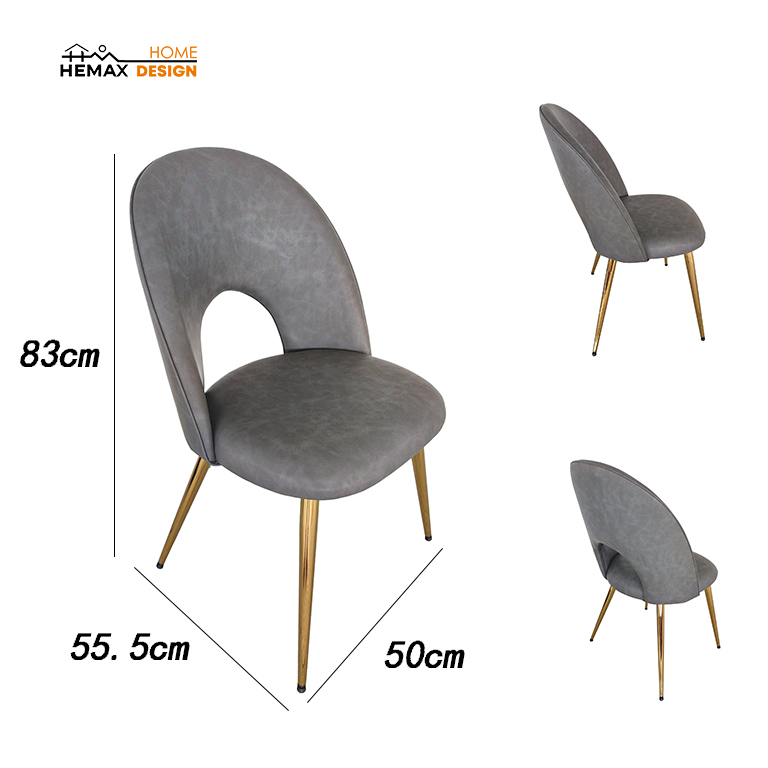 Sedia annie in ecopelle con gambe cromate – elegante e funzionale per sala da pranzo, ufficio e soggiorno (50×55.5×83 cm)