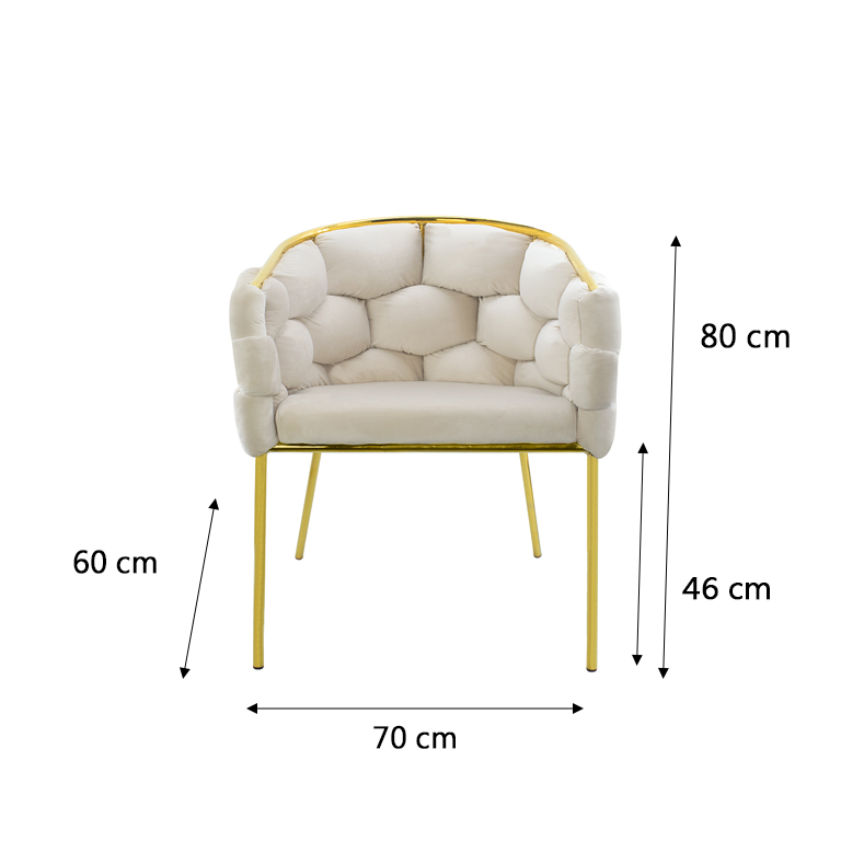 Nuvola poltrona struttura gold seduta in velluto,6 colori