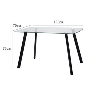 Tavolo fisso maura nero 130x75x75cm