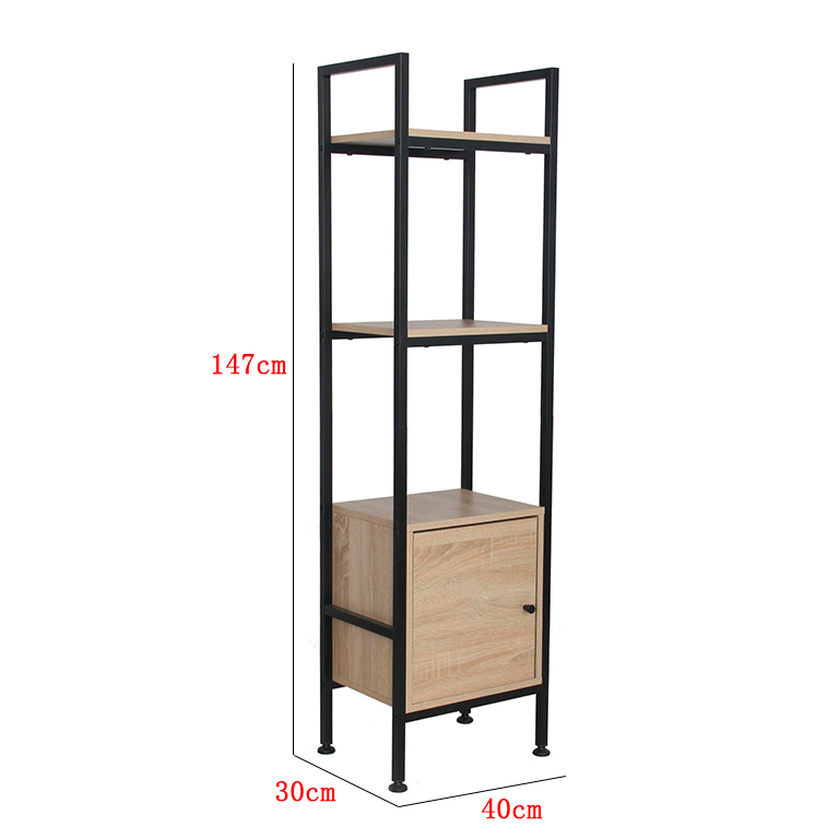 Libreria HAMILTON 2 mensole + 1 anta 40x30x147cm