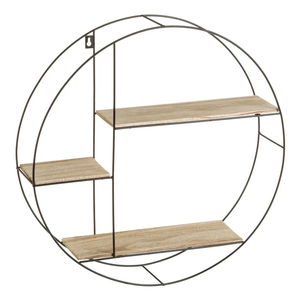 Scaffale da parete rotondo, stile moderno, 3 livelli 53 X 12X 53CM