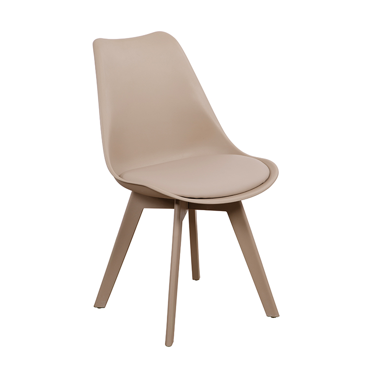 Sedia KELLY in PP+PU con gambe in matching color 48x58x82cm,3 colori